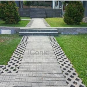 Grass Block Pavers (400mmx200mmx60mm) -Light grey