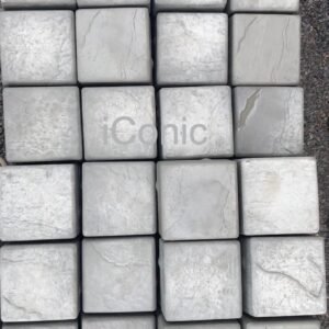 Lazy Slate cobblestones (100mmx100mmx50mm) - Light Grey.