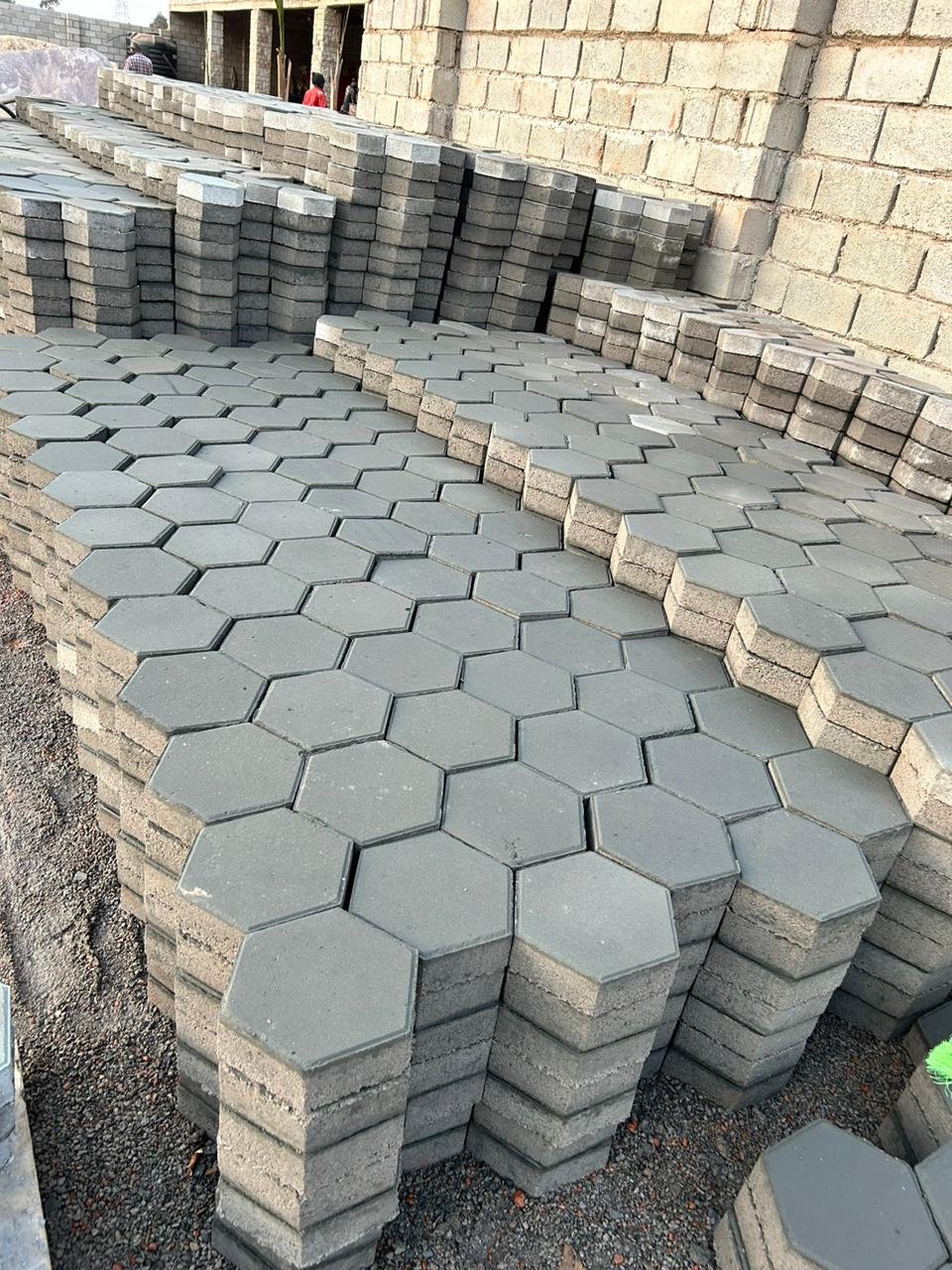 Hexagon Pavers(220mm x 220mm x 60mm) Hydraulic press -Grey in Kampala Uganda