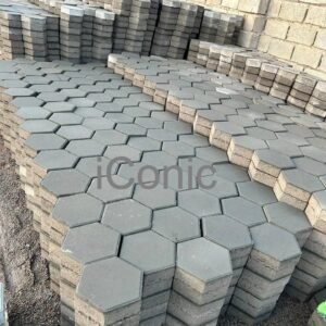 Hexagon Pavers(220mmx220mmx60mm) Hydraulic press -Grey