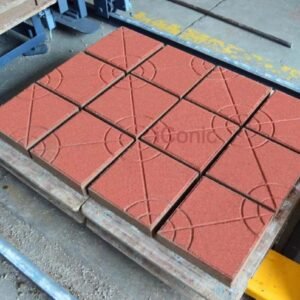 The Amazon Circular Paving slab (250mmx250mmx60mm) -Red