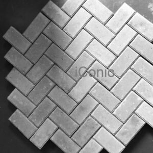 Rectangular Block Pavers (200mmx100mmx60mm) Hydraulic Press - Light Grey
