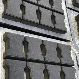 Double T Paver (200mm x 160 x 60mm) Hydraulic Press - Charcoal (36Pcs/M2) SKU047