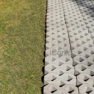 Grass Block Pavers (400mmx200mmx60mm- Light Grey