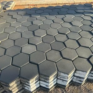Hexagon Pavers(220mm x 220mm x 60mm) Hydraulic press - (Black) Dark Grey (23M2) Kampala Uganda