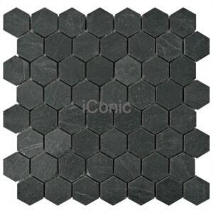 Hexagon Pavers(220mmx220mmx60mm) Hydraulic press - (Black) Dark Grey