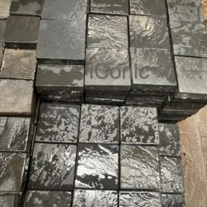 Paving Slab Cobbles (200mm x 200mm x 50mm) - Black (24 Pcs/M2)