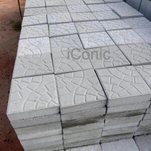 The Amazon Drive Paving Slab (250mmx250mmx60mm) - Light Gray