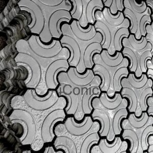 Tristan Floral Smart color Paver (315mmx315mmx60mm)-Black