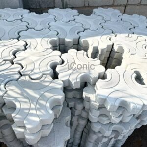 Tristan Floral Smart color Paver (315mmx315mmx60mm)-Light Grey