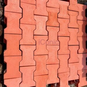 Double T Smart Paver (220mmx120mmx60mm)-Coral Red