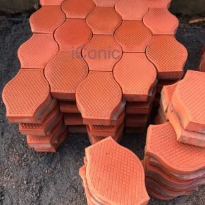 Pot Wave Smart Paver (285mmx225mmx60mm)-Coral Red