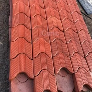 The Arrow Wave Smart Paver (240mmx200mmx60mm)-Coral Red