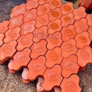 Twin Belly Smart Paver (300mmx200mmx50mm)-Coral Red