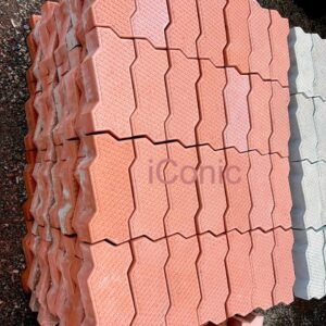 Zig Zag Smart Paver (270mmx130mmx60mm) - Red