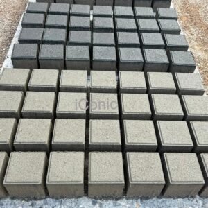 Heavy Duty Concrete Cobbles (100mmx100mmx80mm) Grey