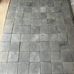 Concrete Cobblestones (150mm x 150mm x 40mm)in slate finish -Black 42SQM
