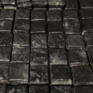 Old Rock Cobblestones(110mm x 110mm x 40mm)in Rock Rugged finish -Black