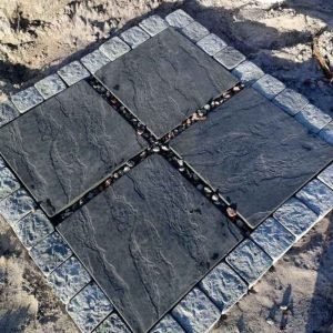 Square Paving Slab Pavers (400mm x 400mm x 50mm) - Black(6 Pcs/M2)