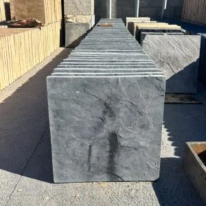 Square Slate Stepping Slab (300mm x 300mm x 40mm)Charcoal black