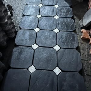 Octanic Diamonds walkway Slabs (400mm x 400mm x 50mm) - Black (6 Pcs/M2)