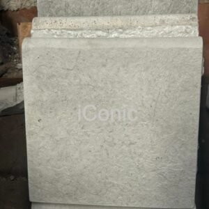 Bullnose Slate Pool Coping (255mmx255mmx45mm)- Natural Grey