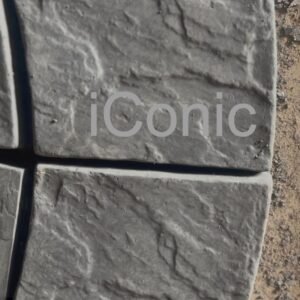 Circular Fire Place Rock Finish Paving Slabs (440mm x 390mm x 50mm) -Black SKU2019A