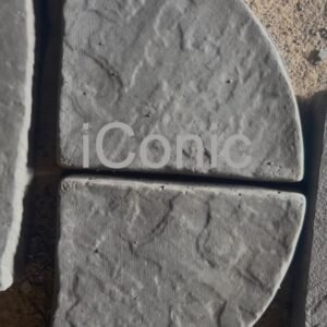 Circular Pie Rock Finish Slabs (280mm x250mm x50mm) Black