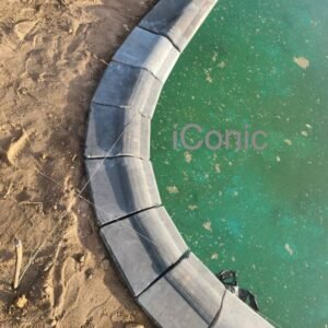 Trends Bullnose swimming Pool Copings 1FT (300mmx300mmx50/80mm)- Black 3.33/Metre SKU0188