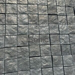 New Rock Cobblestones (100mmx100mmx50mm) in Rock finish -Black 100SQM