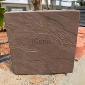 Square Slate Paving Slab (200mmx200mmx50mm) - Light Maroon (24 Pcs/M2)
